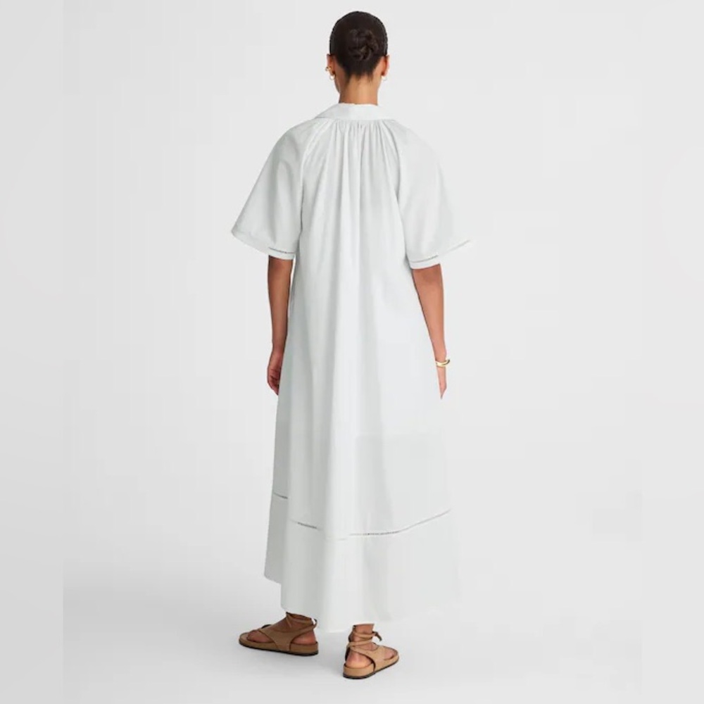 Madewell Poplin Splitneck Midi Shirtdress Size S - Picture 7 of 13